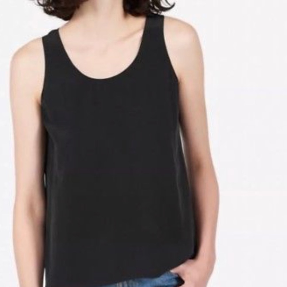 Everlane Silk Tank Top Black